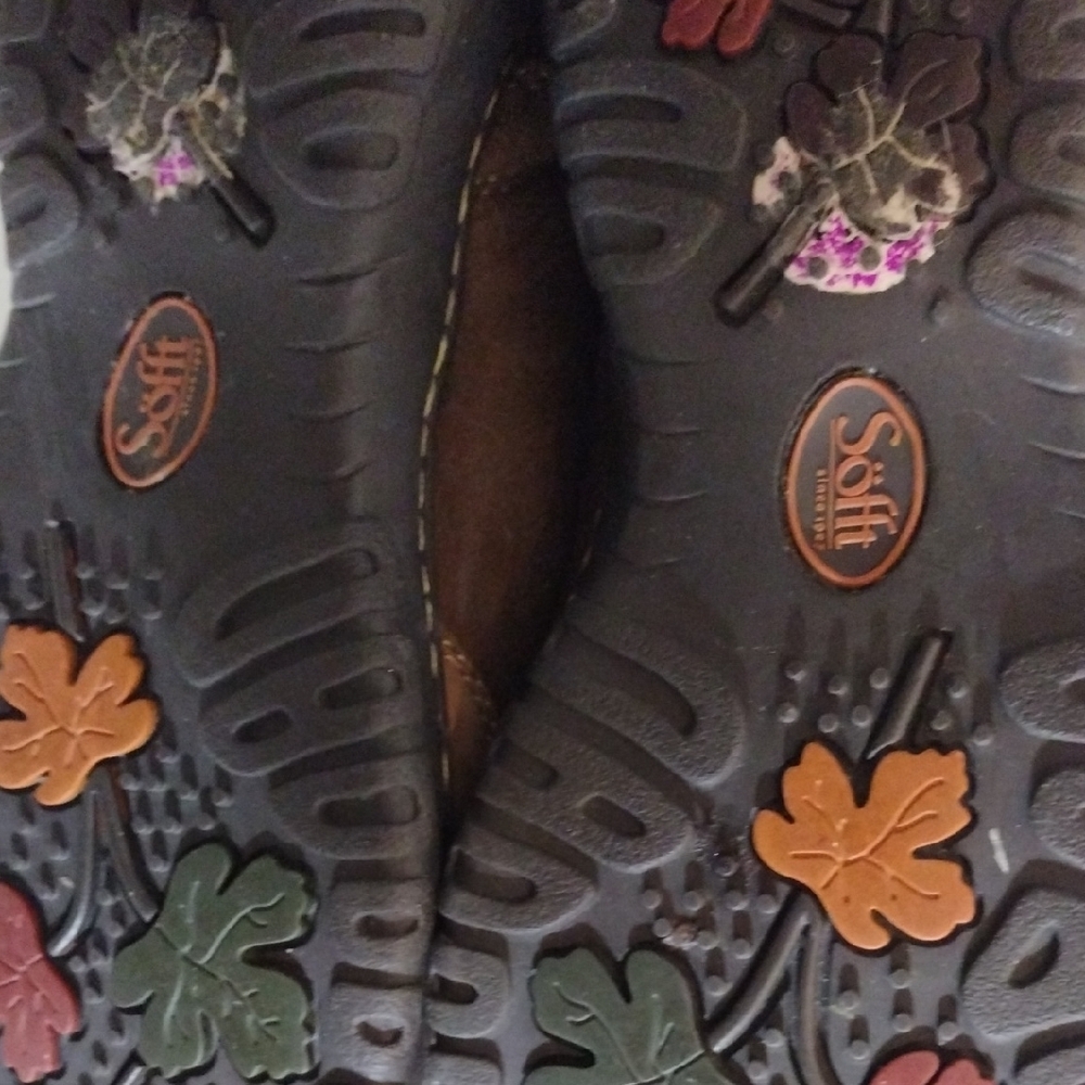 Sofft Nwot Patchwork Suede Convertible Brown Shea… - image 2